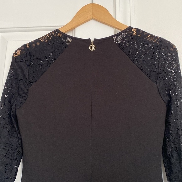 Tommy Hilfiger little black dress with long sleeves lace sleeves. - Picture 16 of 16